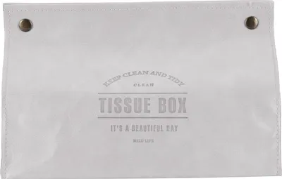 Produktbild von Kunstleder Originalität Tissue Box Desktop Tissue Organizer für Schlafzimmer WohnzimmerGrau