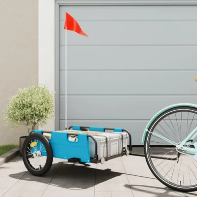 Produktbild von [Home] Fahrradanhänger Blau Oxford-Gewebe und Eisen , Neue Mode 2024 im häuslichen Leben