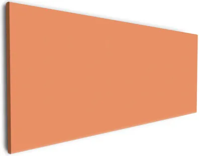 Produktbild von Wallario Premium Leinwandbild Pastellorange in Größe 80 x 200 cm