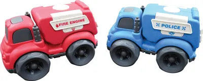 Immagine prodotto di Auto scorrevoli - Pacchetto di polizia e camion dei pompieri 10*6,5*7cm (2 pezzi)