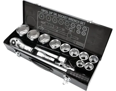 Imagen del producto de Juego de herramientas de 3/4", 15 piezas.