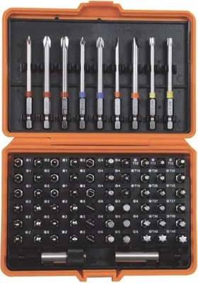 Produktbild von Projahn 1/4 Zoll Bit Box mit markierten Bits 71-teilig 4090