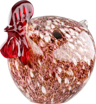 Zdjęcie produktu dla Gilde Glass Art, Figur, Henne, "Hedwig", gesprenkelt, Glas, mehrfarbig, VE 3, L. 9 cm, B. 13 cm, H. 12 cm 59217 4063387592175