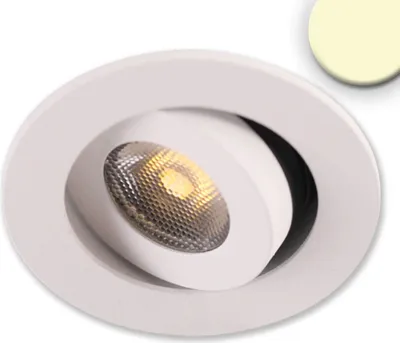Produktbild von ISOLED LED Einbauleuchte MiniAMP weiß, 3W, 24V DC, warmweiß, dimmbar