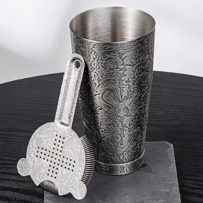 Produktbild von Cocktail Shaker Set - Barman Set - 18-teilig - Raumgrau - Edelstahl