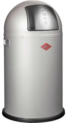 Produktbild von Wesco Mülleimer Pushboy Junior, Push Abfalleimer, Abfallsammler, Stahlblech, Silber, 22 L, 175531-11