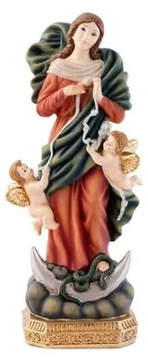 Jungfrau-Figur aus Harz, handbemalt, 22 cm