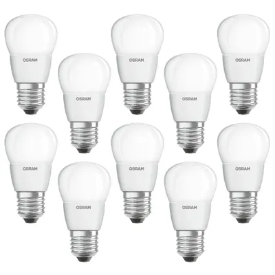 Produktbild von 10 x Osram LED Leuchtmittel Star Tropfen Classic P 5W = 40W E27 matt 470lm warmweiß 2700K