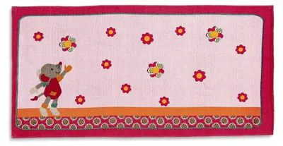 Produktbild von Rosa Badetuch mit Druck