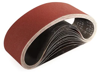Imagen del producto de Bandas de lija de 75x533 mm, grano 150, 15 unidades, para lijadora de bandas