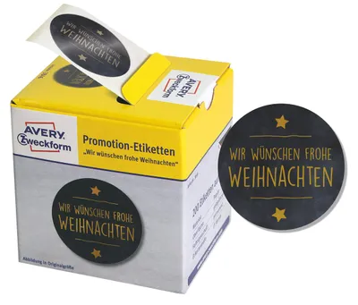 Obrázok produktu pre AVERY Zweckform 3846 AVERY Zweckform propagačné etikety "Vianoce", čierne