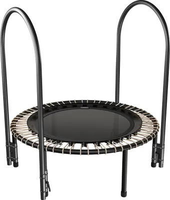 Immagine prodotto di trampolino Fitness bellicon 100cm (Beige) con sospensione ad anello fino a 120kg (Forte) | Gambe a vite robuste e 2 maniglie | Telaio in tre parti |  Germany