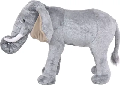 Image de vidaXL Peluche Éléphant Debout Peluche Gris XXL