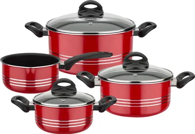 Produktbild von Kochtopf-Set Milano Color 4-tlg. ROT