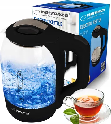 Obrázok produktu pre Rýchlovarná Kanvica Sklenená 1,7 L 1500 W Čierna Led S Automatickým Vypínaním