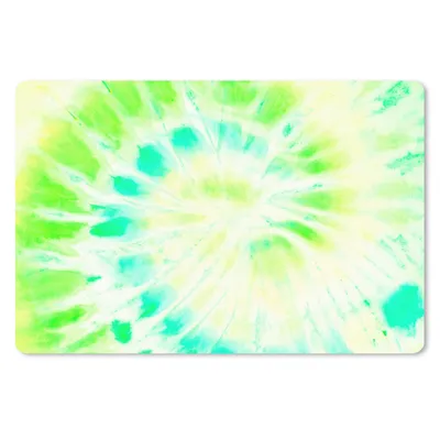 Produktbild von MuchoWow® Schreibtischunterlage Krawattenfärbung - Kunst - Gelb - Grün 60x40 cm - XXL Mauspad - Großes Mauspad