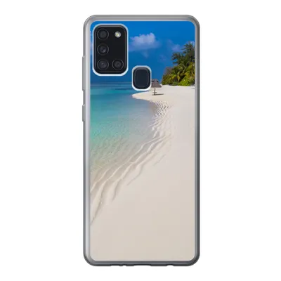 Produktbild von MuchoWow® Handyhülle Schutzhülle Hülle für Samsung Galaxy A21s Meer - Strand - Sommer Silikon Softcase Handy Hülle - Hartschale