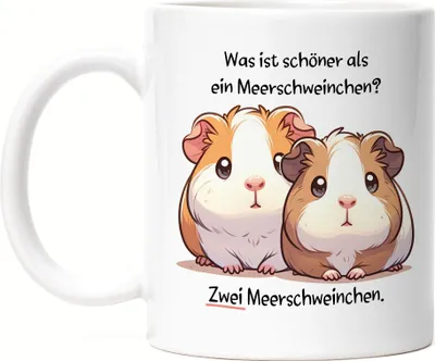 Produktbild von Was ist schöner als ein Meerschweinchen Tasse Weiß Nagetier Meerschweinchen-Liebhaber