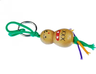 Produktbild von Glücksbringer Männchen Schlüsselanhänger Miniblings Glückspüppchen Holz Puppe