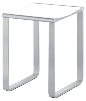 Productafbeelding van Douchekruk - Aluminium verchroomd - Belastbaar tot 100 kg - Antislip rubberen voetjes