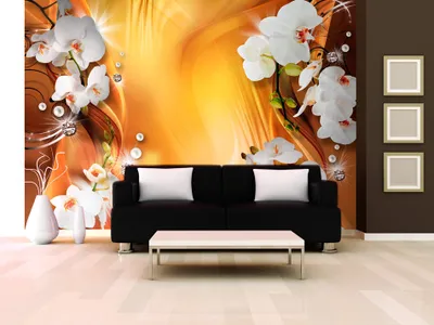 Produktbild von Vlies Fototapete 350x256 cm Tapeten Wandtapete XXL Blumen Orchidee Abstrakt b-A-0223-a-c
