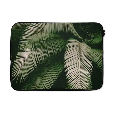 Produktbild von MuchoWow® Laptop Hülle 13 Zoll Palmwedel - Sommer - Tropisch Laptoptasche - Laptophülle - Sleeve - Rundumschutz