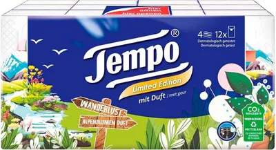Produktbild von Tempo 830335 Taschentücher Limited Edition 12x 9 Tücher