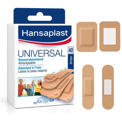 Produktbild von Hansaplast 40 Strips Universal Wundpflaster set wasserabweisend