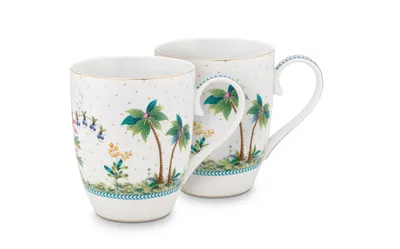 Produktbild von PIP STUDIO Jolie Dots Gold Becher mit Henkel gross Set2