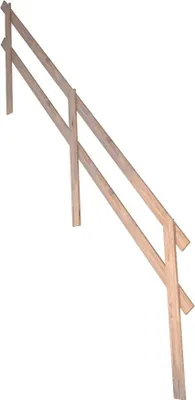 Produktbild von Treppengeländer Modell Rhodos 1/4 Gewendelt Eiche-Holzgeländer-Rechts