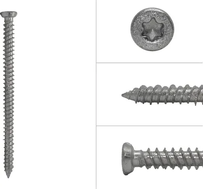 Produktbild von Fensterschrauben Senkkopf TX30 verzinkt 7.5 x 112 mm - 100 Stück