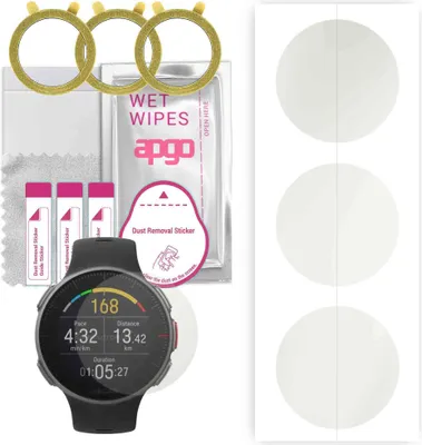 Produktbild von apgo 3 Stück Schutzfolie, Matt, kompatibel mit Polar Vantage V Smartwatch, Hydrogel Displayschutzfolie mit Positionierhilfe, Displayfolie, robust und kratzfest