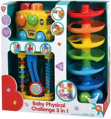 Immagine prodotto di Playgo: set di giochi per bambini da 3 pezzi in colori vivaci