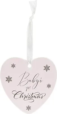 Produktbild von Lesser & Pavey Babys First Christmas Hänger Herz - Hellrosa