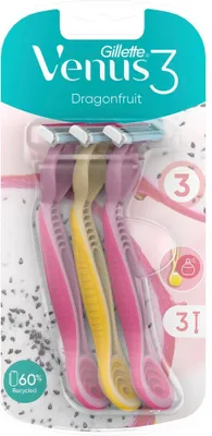 Image de Venus 3 Dragonfruit rasoir jetable pour femmes 3 pièces
