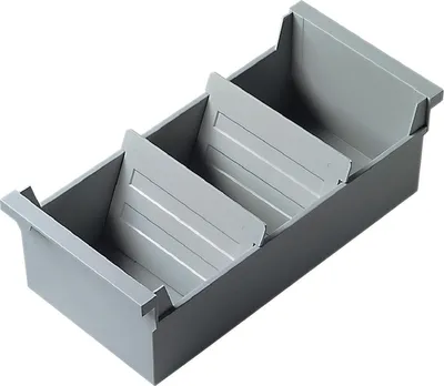 Produktbild von Karteitrog A6 quer 1200 Karten lichtgrau Packung mit 5 Stück