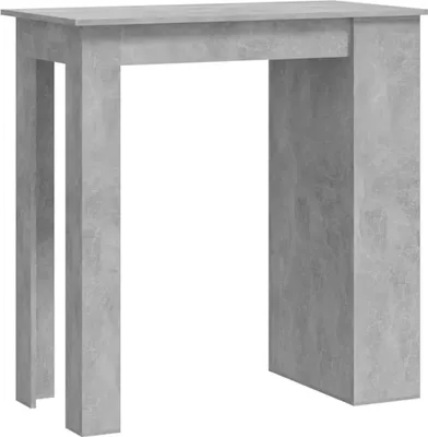A bar table with a concrete-like finish against a white background.