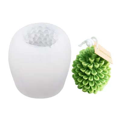 Produktbild von Silikon Form Weihnachtskerze Form Harz Form DIY 3D Desktop Weihnachtsbaum Schmuck Weihnachtsgeschenk