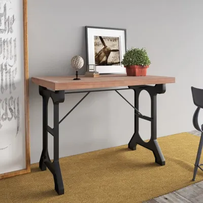 Produktbild von The Living Store Esstisch 110x65x82 cm Massivholz Tanne und Eisen
