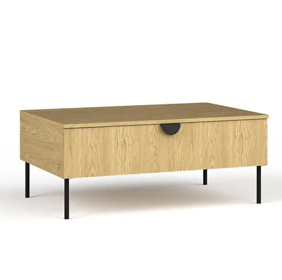 Image de AX LIVING Table basse Brunelli 100 cm chene Baltic Table de salon