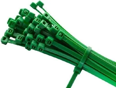 Zdjęcie produktu dla Opaska Zaciskowa 370/7,6mm Zielona 100szt