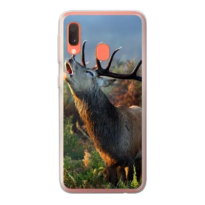 Produktbild von MuchoWow® Handyhülle Schutzhülle Hülle für Samsung Galaxy A20e Hirsche - Wald - Nebel Silikon Softcase Handy Hülle - Abdeckung