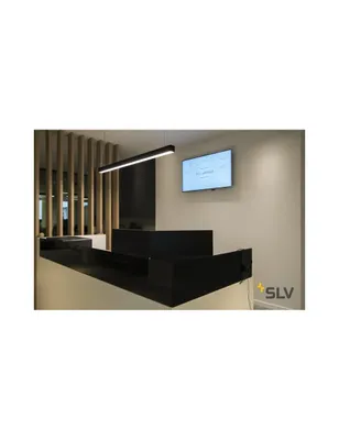 Produktbild von SLV 1001400 GLENOS Pendelleuchte mattschwarz 1m 43W 3000K