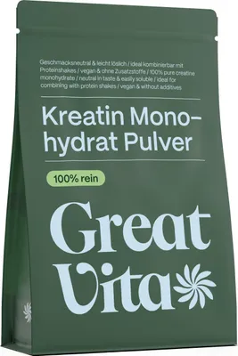 Produktbild von GreatVita Kreatin Monohydrat Pulver 400g
