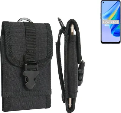 Produktbild von K-S-Trade Holster Handy Hülle kompatibel mit Oppo Reno6 Lite Holster Handytasche Gürtel Tasche Schutz Hülle Robust Outdoor schwarz