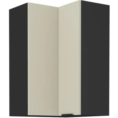 Image de Meuble d'angle haut AGAFIJA 2 - 60x60 cm, cachemire / noir