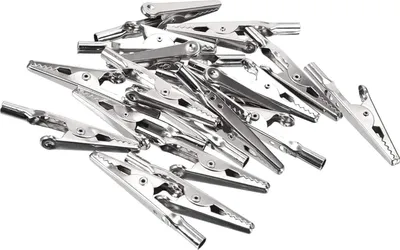 Produktbild von 50 Stück Krokodilklemmen 10A Alligator clips Antistatisches Zubehör für Labor und Elektrotestarbeiten