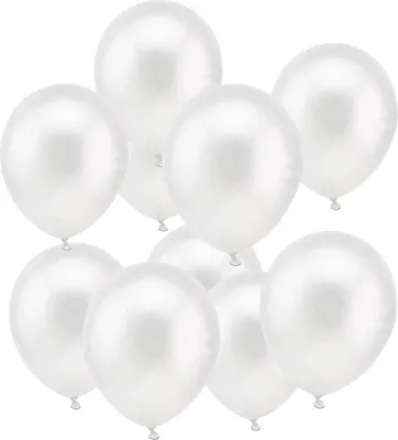 Zdjęcie produktu dla 100 białych balonów lateksowych 12 cali na przyjęcie weselne, urodziny, baby shower