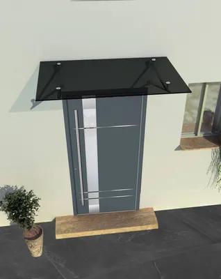Zdjęcie produktu dla Glaszentrum Hagen - Wylewka szklana 120x90 cm szara - przezroczysta w komplecie. Stalowy uchwyt