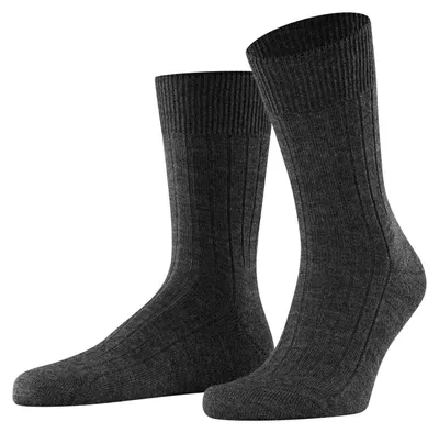 Image de FALKE Chaussettes Hommes - Tapis dans la Chaussure, Laine, Couleurs Unies Gris 43-44